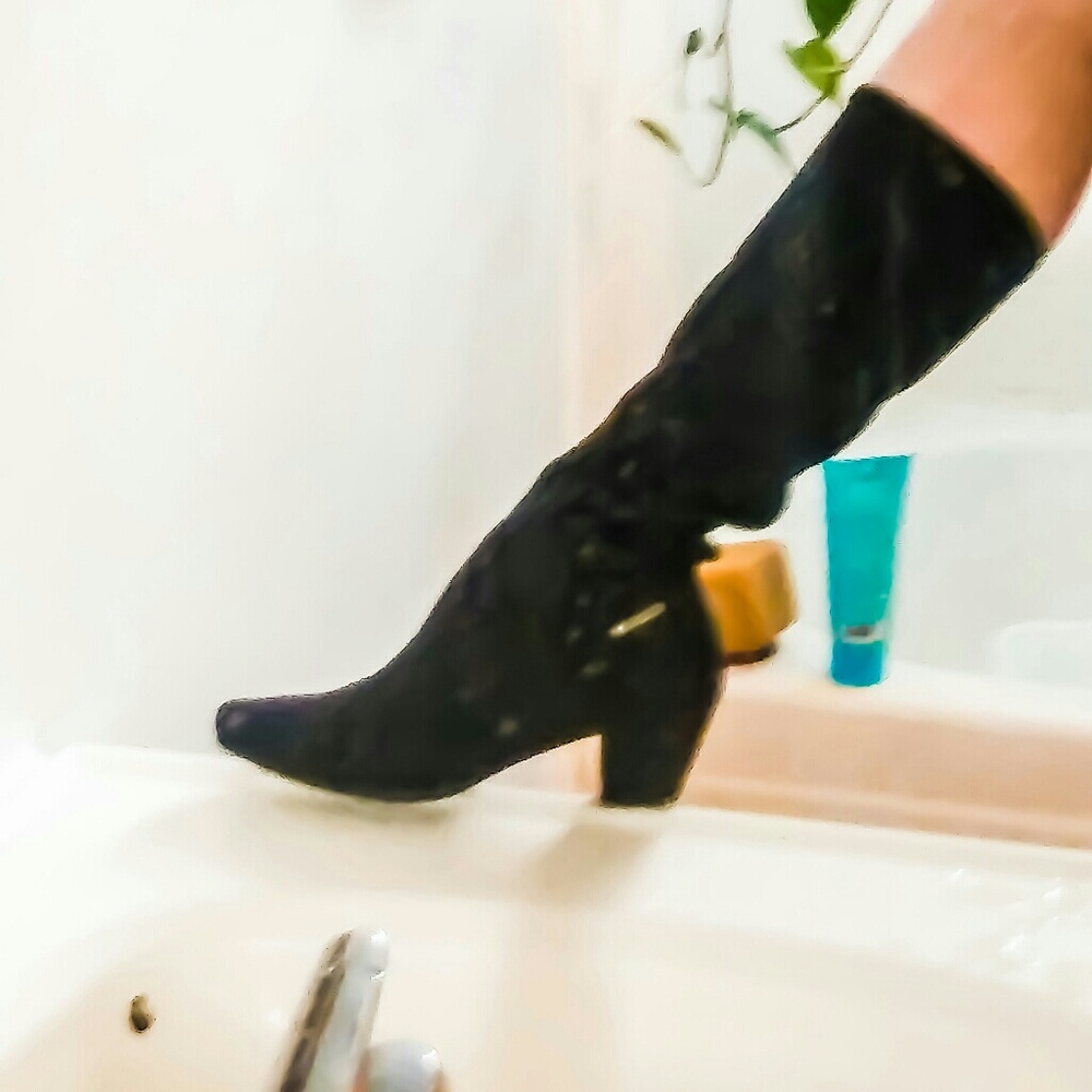 Geox Charlize waterproof rainboots, heel boots